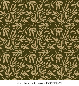 Seamless pattern olive branch