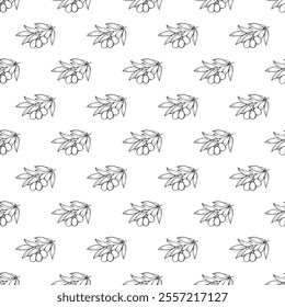 Seamless pattern with olive branches for decorative print, wrapping paper, greeting cards, wallpaper and fabric