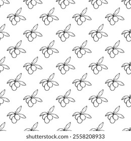 Seamless pattern with olive branches for decorative print, wrapping paper, greeting cards, wallpaper and fabric