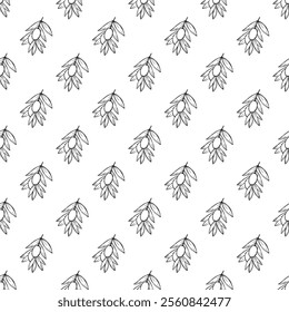 Seamless pattern with olive branches for decorative print, wrapping paper, greeting cards, wallpaper and fabric