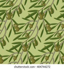 Seamless pattern with olive branches. Retro decorative seamless texture background for textile,paper,labels and etc. Vector