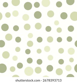 Seamless Pattern of Olive Green Circles