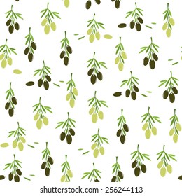 Seamless pattern with Olives