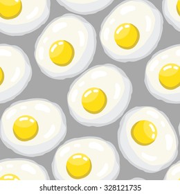 Seamless pattern with omelet. Vector illustration.