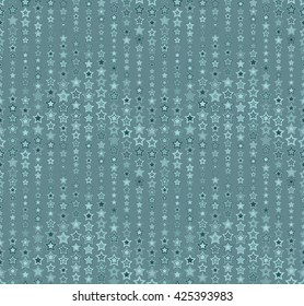 Seamless pattern on aquamarine background. Has the shape of a wave. Consists of geometric elements. Useful as design element for texture, pattern and artistic compositions.
