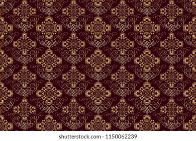 Seamless pattern on background. Floral ornament.Seamless texture for wallpapers, textile, wrapping, design interior. Wallpaper pattern