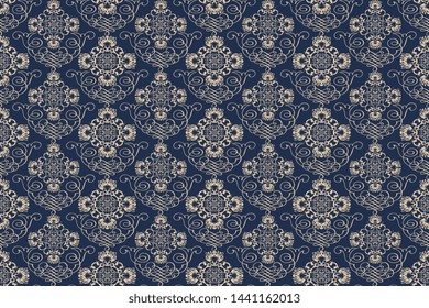 Seamless pattern on background. Seamless floral ornament on background. Seamless texture for wallpapers, textile, wrapping, design interior. Wallpaper pattern