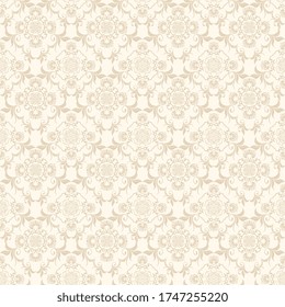 Seamless pattern on background. Seamless floral ornament on background. Seamless texture for wallpapers, textile, wrapping, design interior. Wallpaper pattern