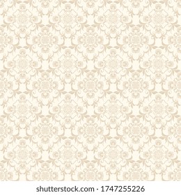 Seamless pattern on background. Seamless floral ornament on background. Seamless texture for wallpapers, textile, wrapping, design interior. Wallpaper pattern