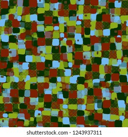 Seamless pattern on the background oblique lattice. Spring theme. Camouflage principle.