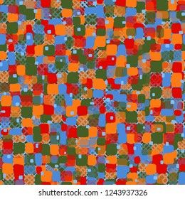 Seamless pattern on the background oblique lattice. Spring theme. Camouflage principle.