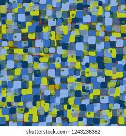 Seamless pattern on the background texture consisting of broken ovals. Spring theme. Camouflage principle.