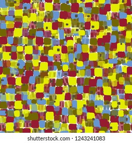 Seamless pattern on the background texture consisting of thick segments. Spring theme. Camouflage principle.