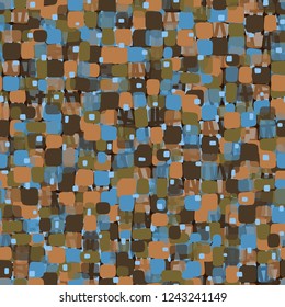 Seamless pattern on the background texture consisting of thick segments. Spring theme. Camouflage principle.