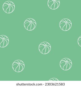 The seamless pattern on the basketball theme.