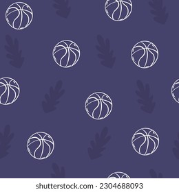 The seamless pattern on the basketball theme.