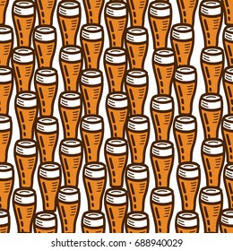 seamless pattern on a beer theme
