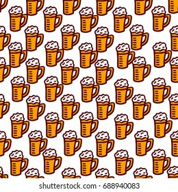 seamless pattern on a beer theme