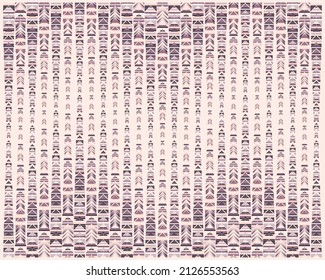Seamless pattern on a bisque background. Has the shape of a wave. Consists of simple colored geometric forms. Useful as design element for texture and artistic compositions.