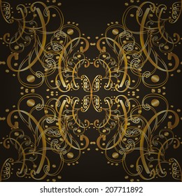 Seamless pattern on black background. Vector illustration. Seamless pattern for your design wallpapers, pattern fills, web page backgrounds, surface textures. 