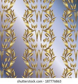 Seamless pattern on blue background. Vector illustration.