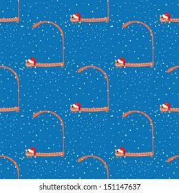 seamless pattern with at  on christmas