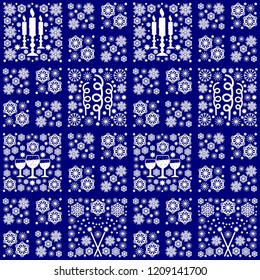 Seamless pattern on christmas theme. For decoration, wrapping paper, backgrounds and others.
