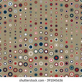 Seamless pattern on a color background. Has the shape of a wave. Consists of geometric elements. In color. Useful as design element for texture, pattern and artistic compositions.