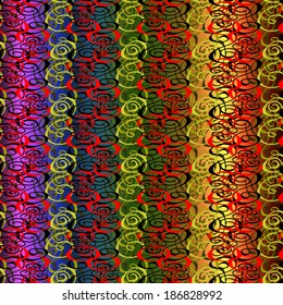 Seamless pattern on colorful background. Vector illustration.