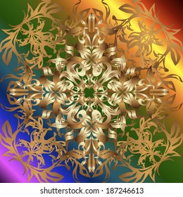 Seamless pattern on colorful background. Vector illustration.