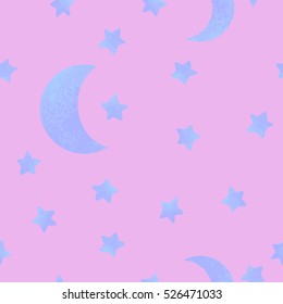 Seamless pattern on cosmic theme