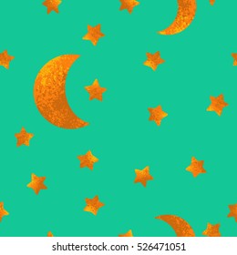 Seamless pattern on cosmic theme