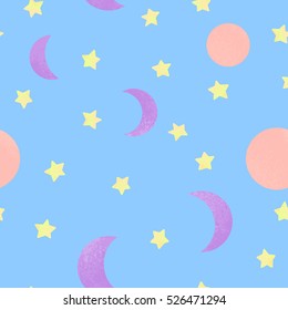 Seamless pattern on cosmic theme