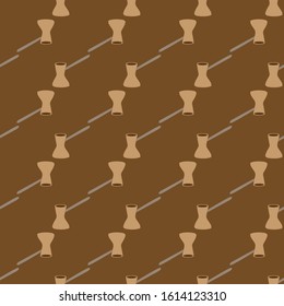 Seamless pattern on the dark beige background