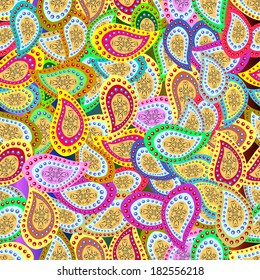 Seamless pattern on doodle background. Vector illustration.