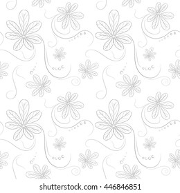 Seamless pattern on flower and texture background.
