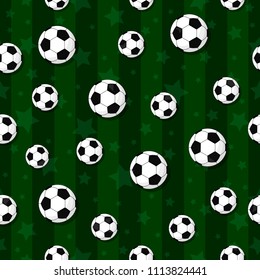 Seamless pattern on the football theme.
