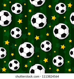 Seamless pattern on the football theme.
