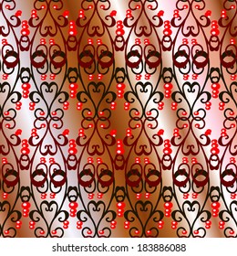 Seamless pattern on gradient background. Vector illustration.