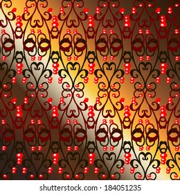 Seamless pattern on gradient background. Vector illustration.
