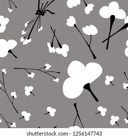 seamless pattern on gray background.