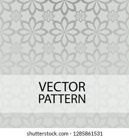 Seamless pattern on gray background form flower vector