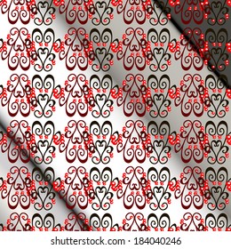 Seamless pattern on gray background. Vector illustration.?