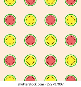 seamless pattern on a green background watermelon with seeds