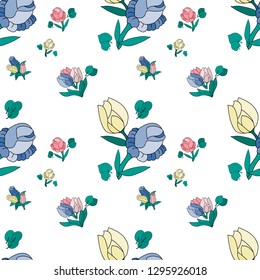 Seamless pattern on isolated background.