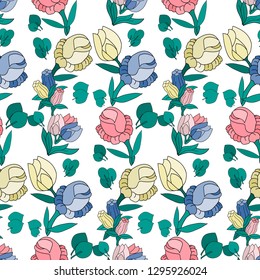 Seamless pattern on isolated background.