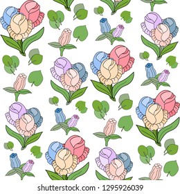 Seamless pattern on isolated background.