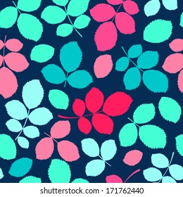 Seamless pattern on leaves theme, seamless pattern with leaf