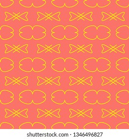 Seamless Pattern on the living coral background