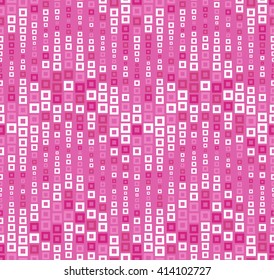 Seamless pattern on magenta background. Has the shape of a wave. Consists of through geometric elements. Useful as design element for texture, pattern and artistic compositions.